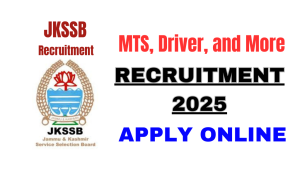 JKSSB Recruitment 2025 – Apply Online for 16 Posts of MTS, Driver, and More Before June 06